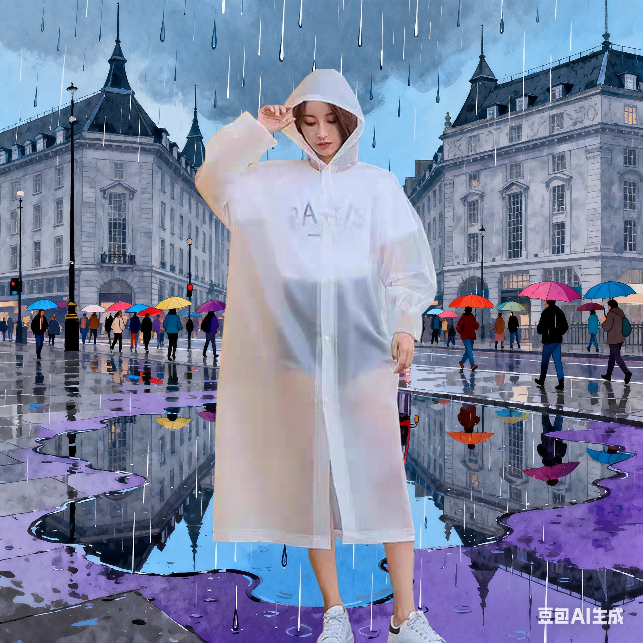 加厚男女成人非一次性EVA雨衣雨披长款学生徒步雨衣旅游漂流