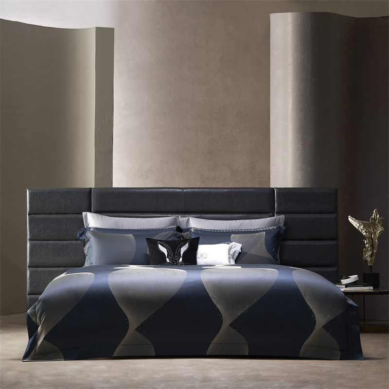 【繁星如梦】顶奢意式120支双股长绒棉色织丝光棉提花四件套四季