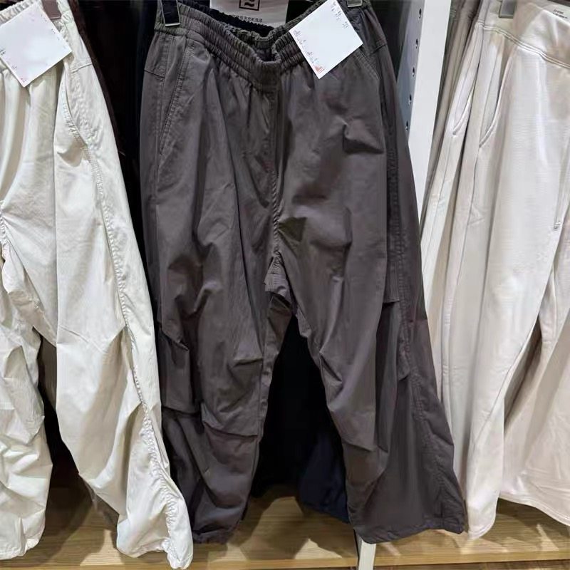 秋冬款保暖休闲长裤阔感裤松紧宽松百搭工装伞兵裤女冲锋裤470732