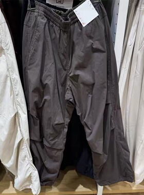 秋冬款保暖休闲长裤阔感裤松紧宽松百搭工装伞兵裤女冲锋裤470732