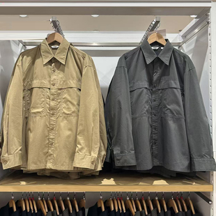 外贸合作款男装女装工装宽松衬衫长袖休闲衬衣25秋冬新款480652