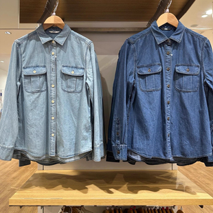 牛仔工装 外套通勤休闲480004 衬衫 水洗产品空调衫 479579 长袖 女装