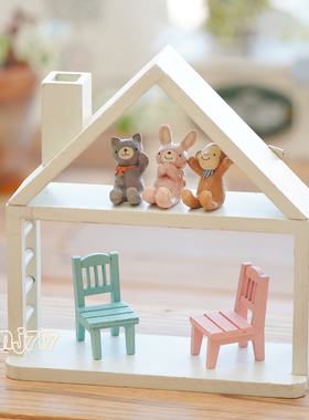 日本原装正版maruwa木质房子陈列收纳展示架装饰摆件氛围景观造景