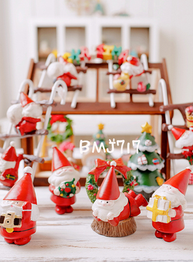 日本原装正版maruwa zakka圣诞老人麋鹿雪人树脂圣诞树潮桌面摆件