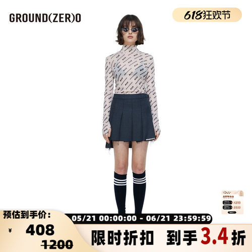 GROUNDZERO女士百褶裙