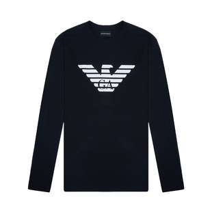 Armani T恤301365 Emporio 经典 logo印花长袖 男士 断码 阿玛尼