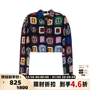 衬衫 SHORT 女士不规则印花长袖 短句潮流时尚 银泰301574 SENTENCE