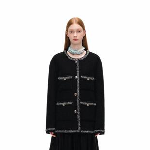 男女同款 经典 纯羊毛香风外套银泰百货精品301261 Sandra Alexia