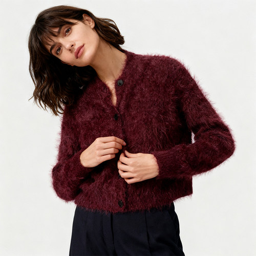 IMMI女士宽松圆领开衫外套