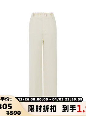 【折扣】C/MEO 腰部结式镂空设计女士日常休闲直筒裤