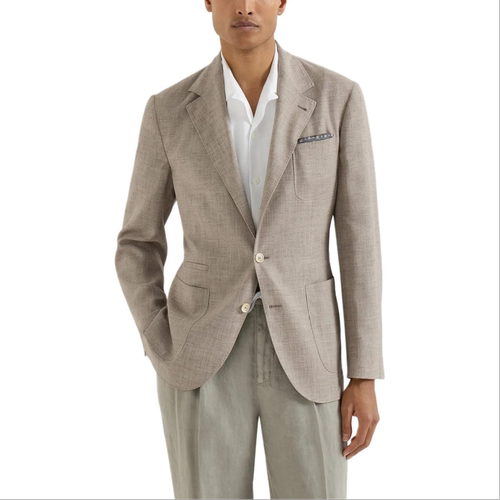 BC BRUNELLO CUCINELLI 26春夏男士羊毛蚕丝混纺西装外套301574