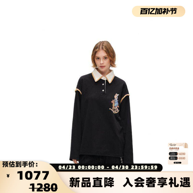 Alexia Sandra秋男女兔子长袖polo衫银泰百货精品 301261