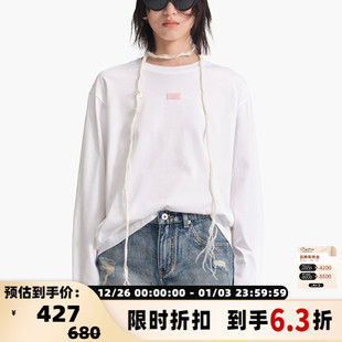 T恤设计师品牌 concise 女士粉标圆领长袖 简白 301257 white