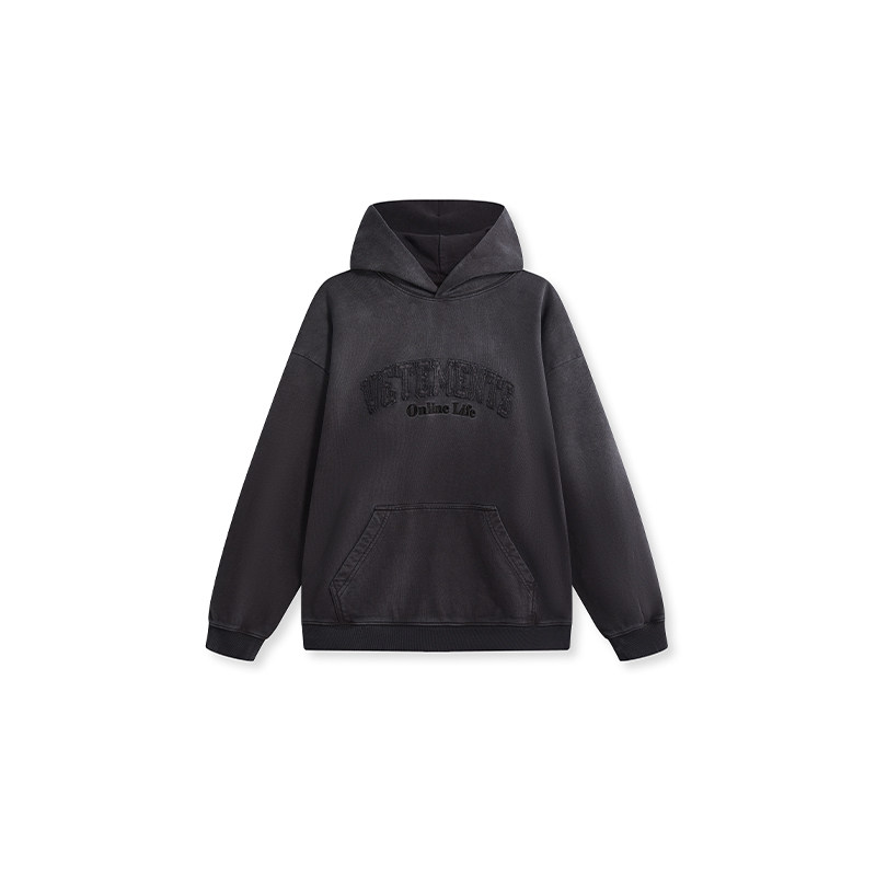 VETEMENTS 秋冬男女款水洗工艺高克重休闲连帽卫衣银泰百货301446图片