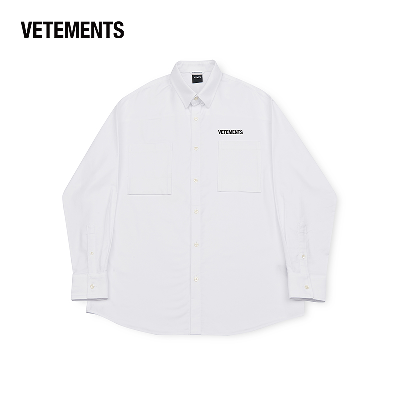 VETEMENTS男女情侣新款长袖衬衫