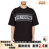 夏季 男士 LOGO印花拼色圆领休闲短袖 WE11DONE T恤银泰百货 301604