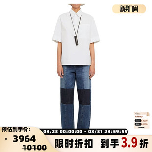 银泰百货 JIL 女士宽松直筒拼色休闲牛仔裤 秋季 301604 SANDER