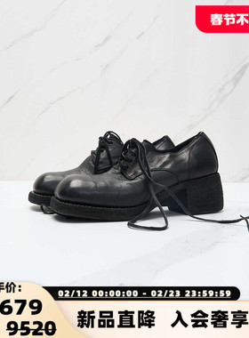 【断码】GUIDI 潮流都市女士经典系带方头车辙线乐福鞋银泰301596