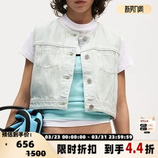 SHORT 短马甲银泰百货301574 SENTENCE短句女士复古单排扣时尚