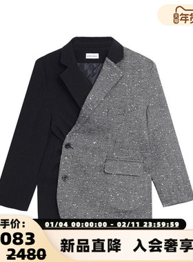 Le Depaysement 秋冬新款女士闪闪拼色廓版西装银泰百货 301601