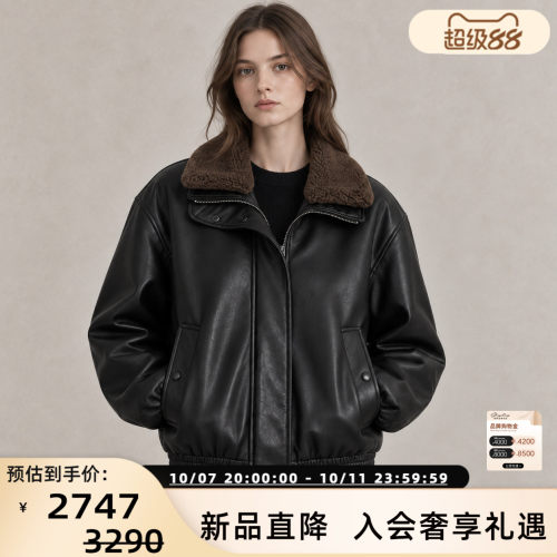 LOWCLASSIC女士PU皮夹克外套