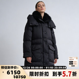 连帽羽绒服银泰百货 Yves 经典 秋冬女士黑色修身 301596 Salomon