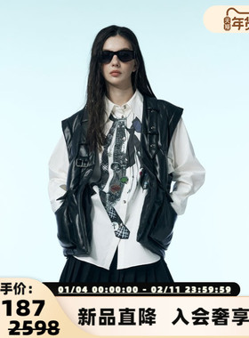 uhot 2025秋冬新款女士时尚鹅绒羽绒马夹银泰百货 301590