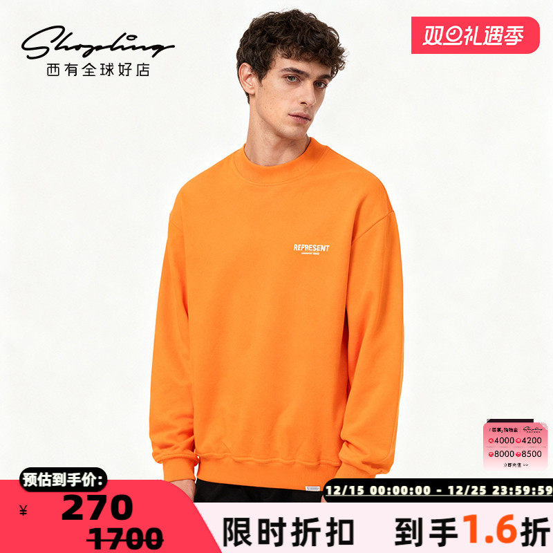 REPRESENT日常休闲圆领长袖卫衣