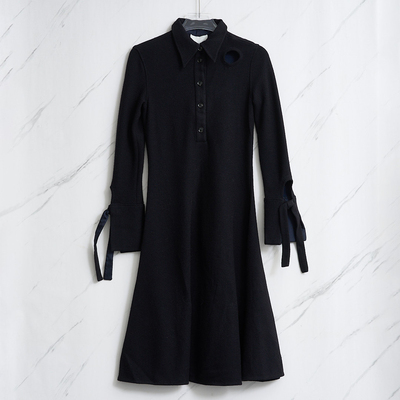 3．1Phillip Lim 优雅时尚女士饰带修身针织长袖连衣裙银泰301596