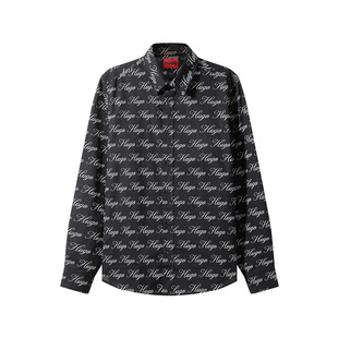 银泰 Hugo 衬衫 HUGO系列直筒剪裁休闲长袖 300095 Boss雨果博斯男士