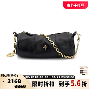 MANU ATELIER 女士时尚单肩斜挎包链条圆筒包银泰百货 301574