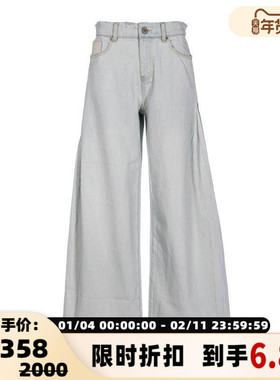 SHORT SENTENCE/短句秋冬女士微喇阔腿牛仔裤银泰百货301574