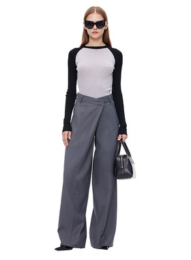 ANN ANDELMAN折叠腰头设计休闲西裤 301286