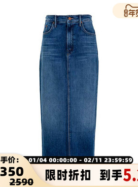 MOTHER 秋冬女士H型直筒长款牛仔裙半裙银泰百货精品 301574