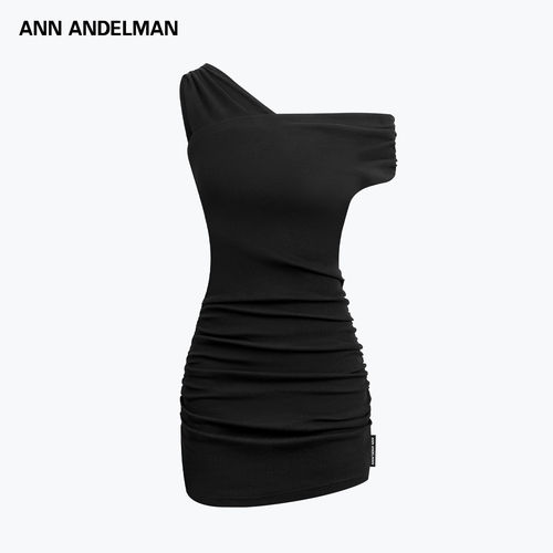 ANN ANDELMAN 26春夏女士法式设计感优雅单肩罗纹连衣裙 301286