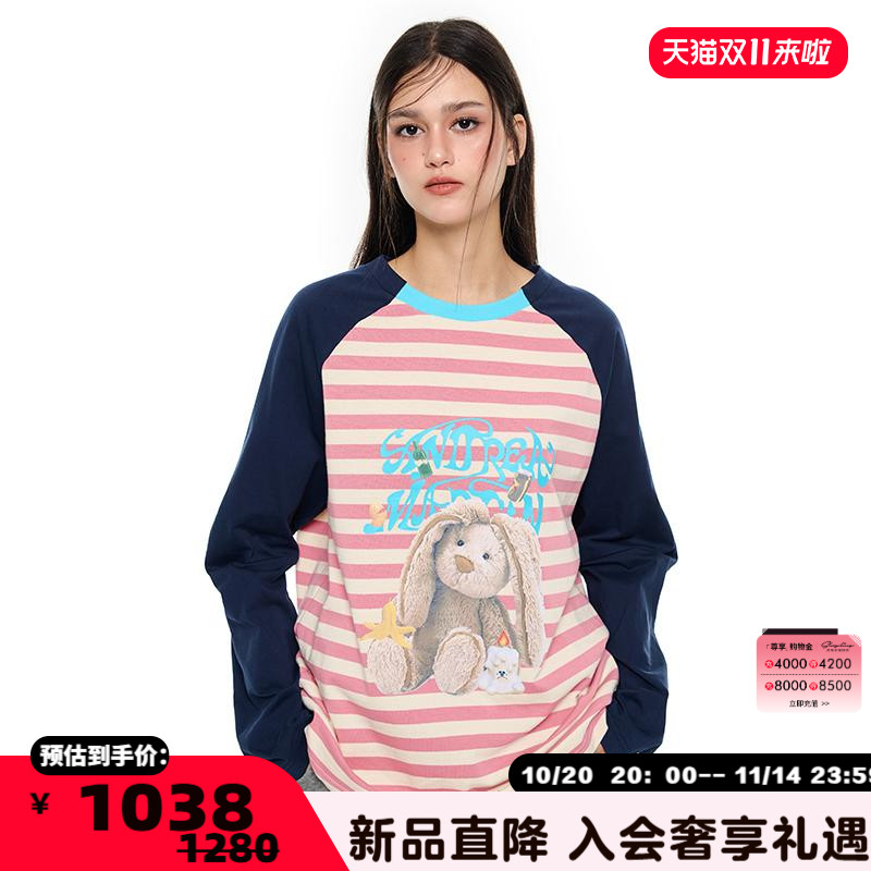 AndreaMartin撞色长袖T恤