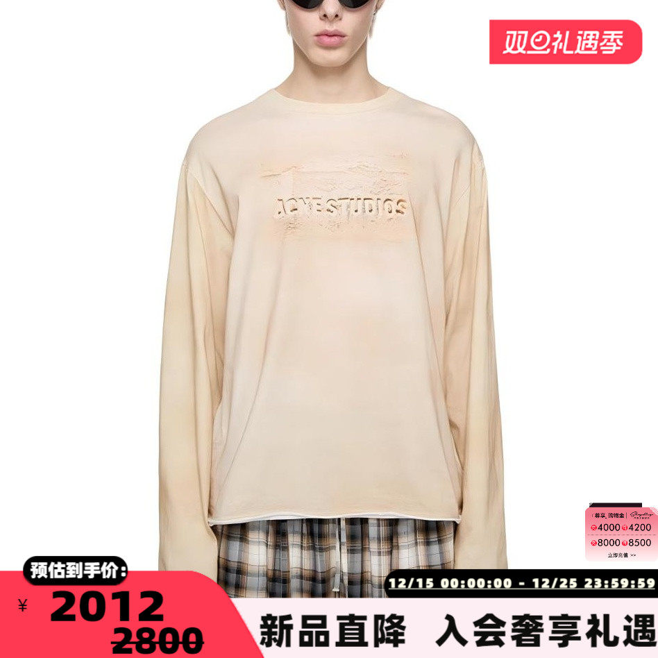 ACNE STUDIOS 25秋冬女士字母印花短袖圆领T恤银泰百货 301574