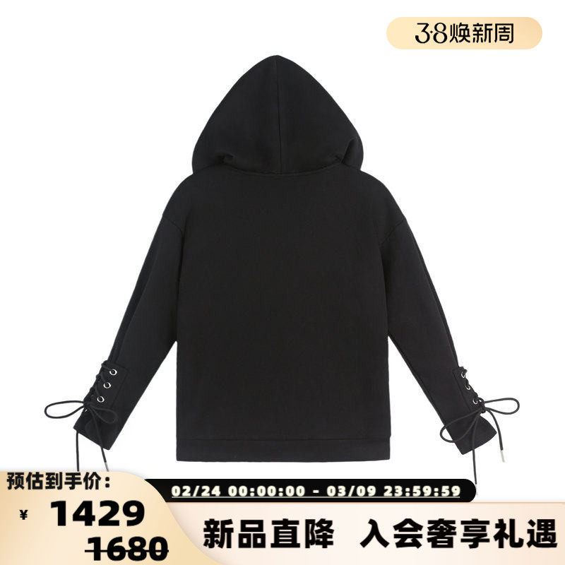 BANSLANDER女士绑带贴布绣logo卫衣银泰百货精品 301601