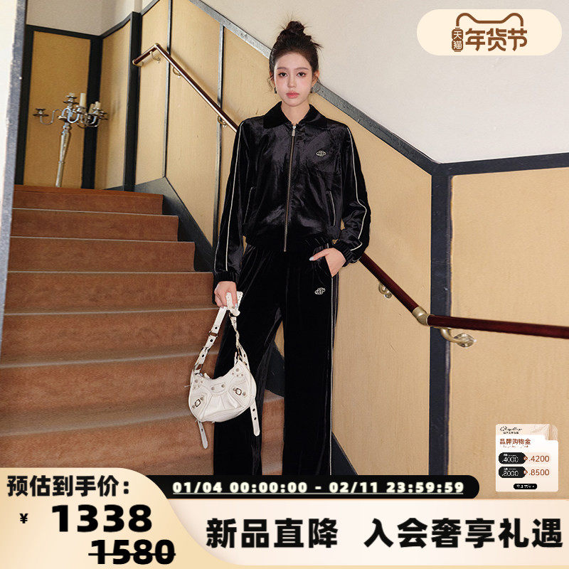 Three Quarters 秋冬女士logo烫钻银闪丝绒外套银泰百货 301355,女装/女士精品,短外套,淘宝优惠券,粉丝福利购,淘宝优惠卷