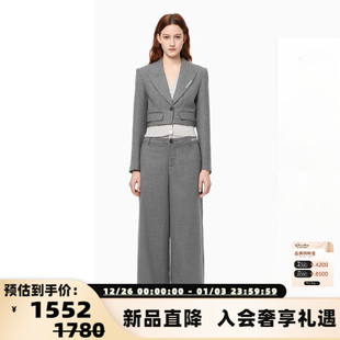 银泰百货 ANN 女士毛织拼接假两件西裤 秋冬新款 301286 ANDELMAN