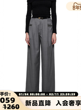 SHRO ENROEscape in ease 银色碎钻西装长裤银泰百货精品 301469