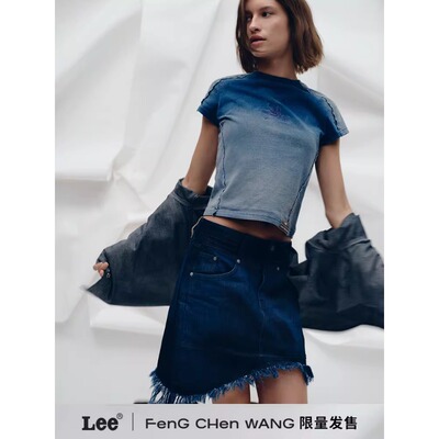 Lee x Feng Chen Wang[联名系列] 女士竹纹印花短袖T恤 银泰百货