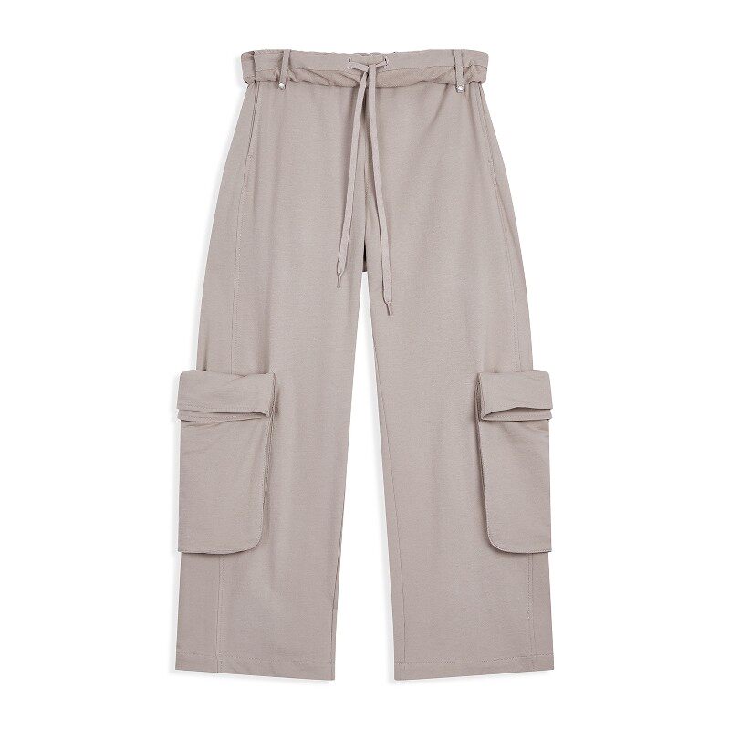 OPEN YY 26春夏新款女士松紧腰抽绳工装裤休闲裤银泰百货 - shoplinq西有奥莱旗舰店出品