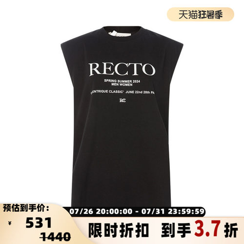 RECTO女士圆领无袖上衣背心