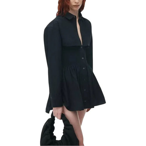 ALEXANDER WANG 女士收腰纯欲衬衫短裙连衣裙银泰百货 301604