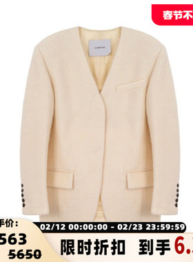 pushBUTTON 日常通勤女士直筒休闲长袖外套银泰百货301574