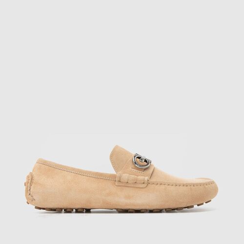 FERRAGAMO/菲拉格慕男士时尚简约牛剖层休闲乐福鞋 银泰 301604