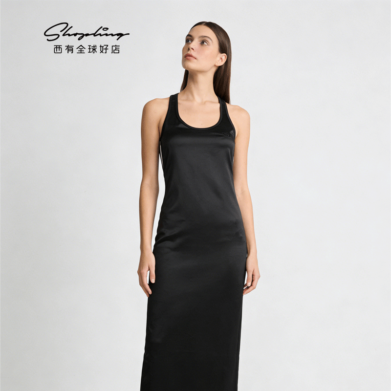 DIESEL 春季新款简约休闲修身女长款背心裙无袖连衣裙银泰百货