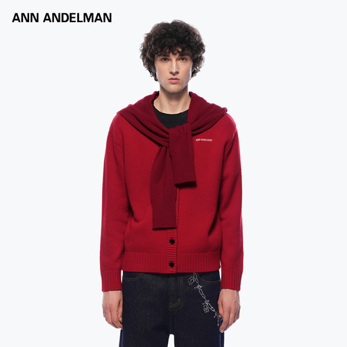 ANN ANDELMAN 男女同款披肩连帽针织开衫银泰百货 301286