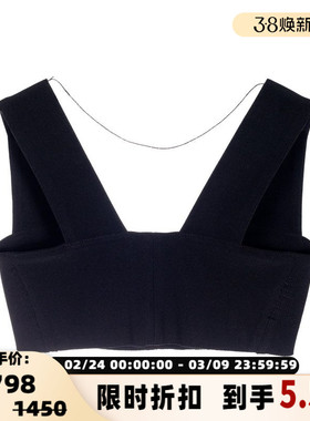 SJYP/ 秋冬女士黑色短款背心银泰百货精品 301574